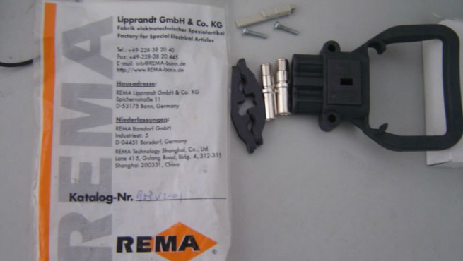 Коннектор REMA 80A 150 V (мама) с ручкой под сечение провода 25 мм2